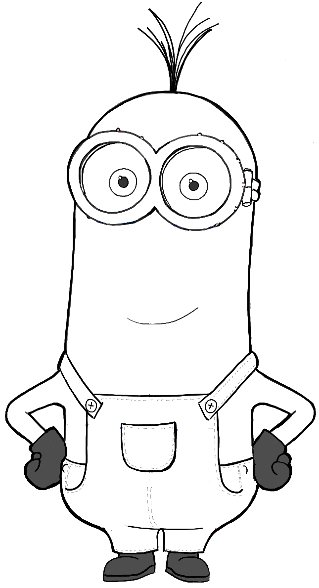 minions black and white how to draw kevin from the minions movie 2015 in easy and white black minions 