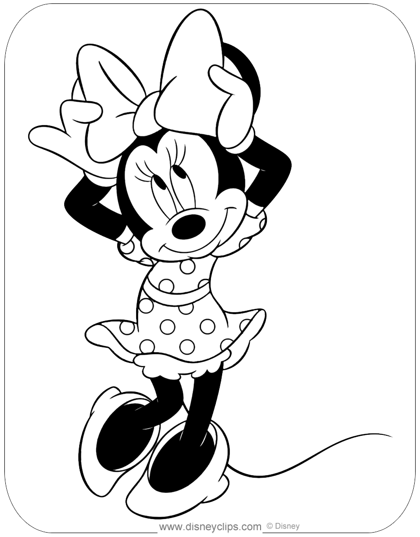minnie mouse color page free coloring pages for kids free coloring pages color page minnie mouse 