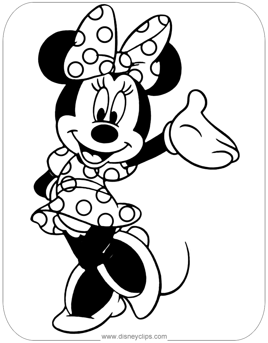 minnie mouse color page free printable minnie mouse coloring pages for kids color page minnie mouse 