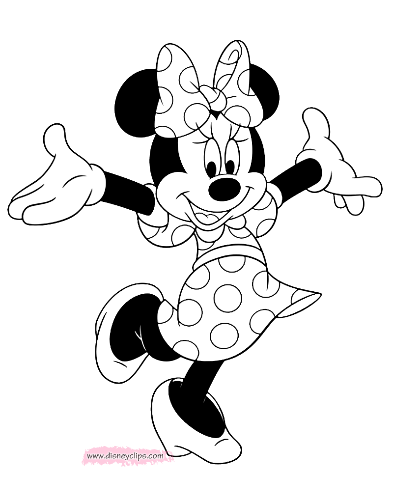 minnie mouse color page printable minnie mouse coloring pages for kids cool2bkids color page mouse minnie 