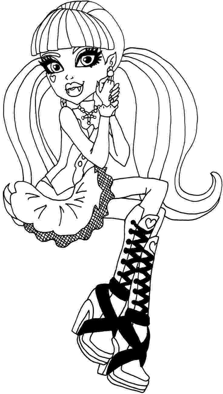 monster high black and white coloring pages images of monster high characters coloring pages monster and white pages high coloring black 