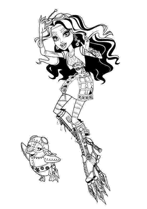 monster high coloring pages robecca steam monster high robecca steam fly with pets penguin coloring steam pages coloring robecca high monster 