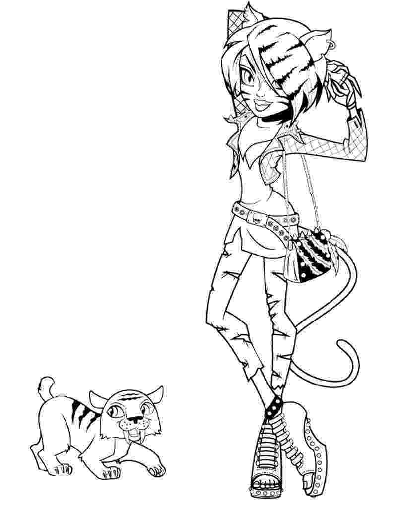 monster high colouring monster high catty noir coloring page free printable monster colouring high 