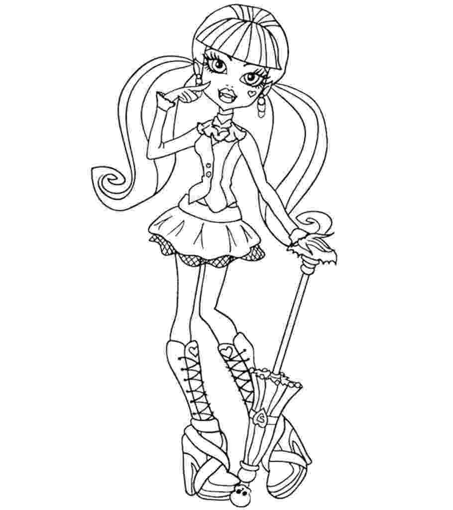 monsters high coloring pages monster high catty noir coloring page free printable monsters pages coloring high 
