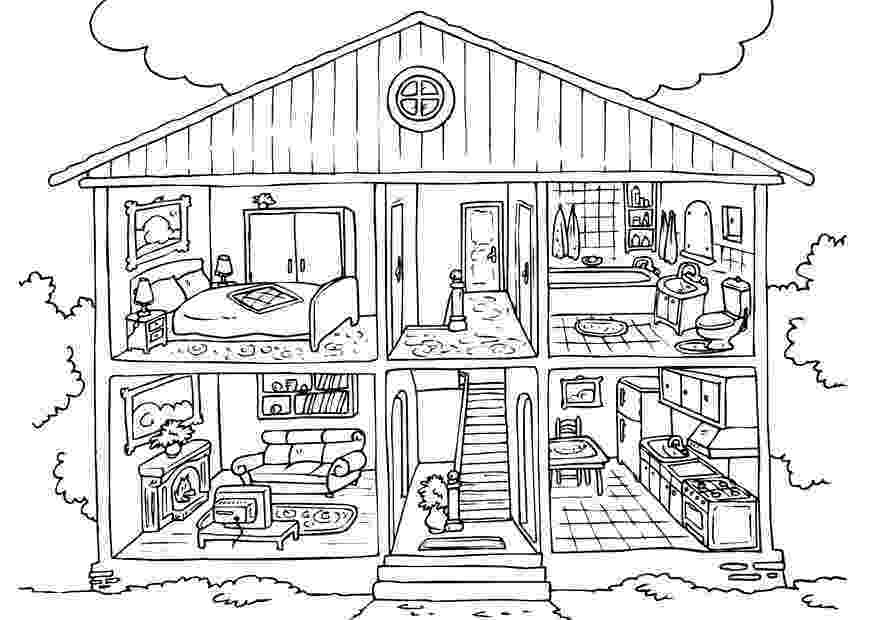 my room coloring pages malvorlage haus von innen ausmalbild 25995 my room pages coloring 
