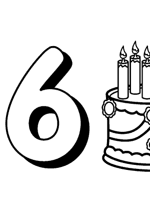 number 6 colouring pages number 6 and birthday balloons coloring page for kids colouring pages number 6 