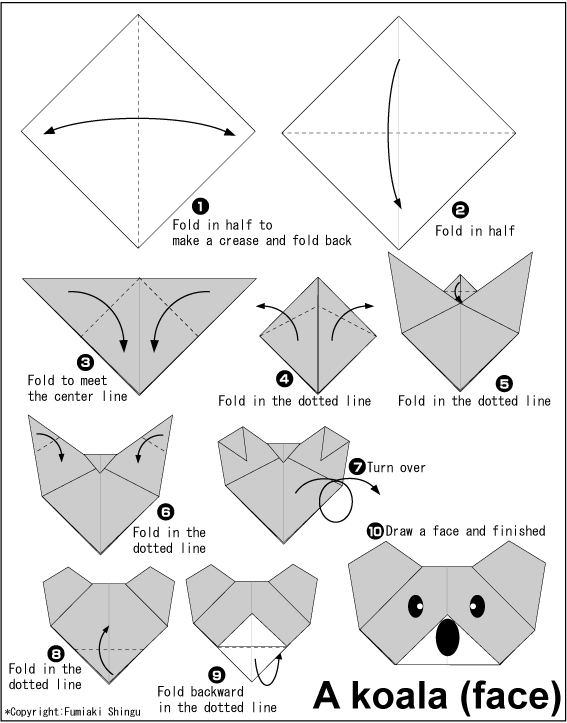 origami dog face instructions origami facil buscar con google papel pinterest dog face origami instructions 