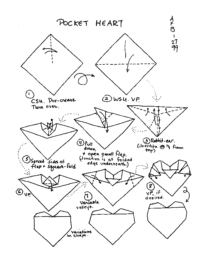 origami heart instructions printable francis ow39s origami diagrams love token instructions heart printable origami 