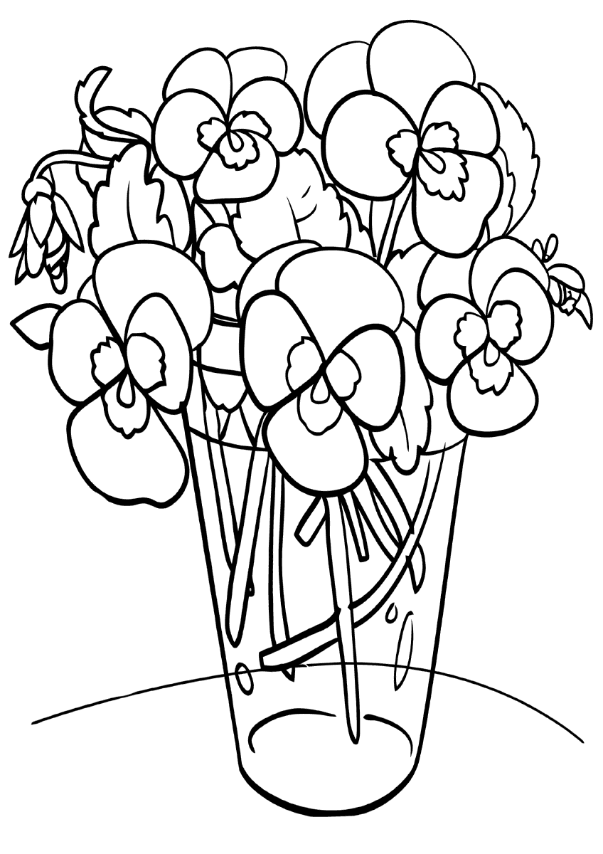 pansy coloring page pansy coloring page at getcoloringscom free printable coloring pansy page 
