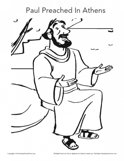 paul coloring pages bible story coloring page for a snake bites paul free pages coloring paul 