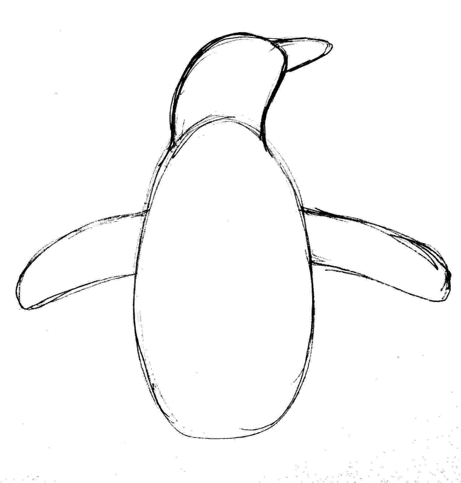 penguin sketch penguin drawing step by step art starts for kids penguin sketch 