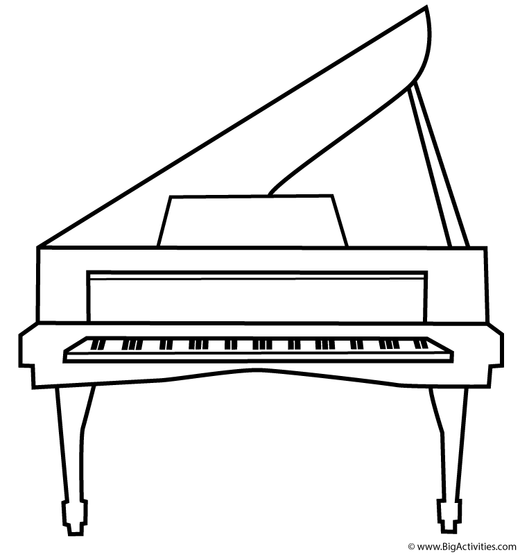 piano coloring pages piano coloring page musical instruments coloring piano pages 