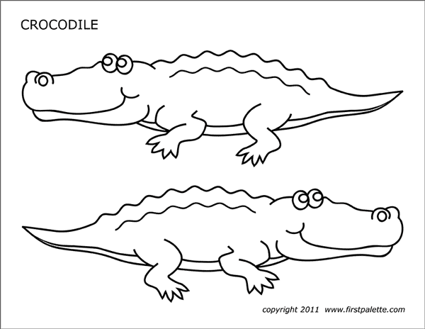 picture of a crocodile to colour free printable crocodile coloring pages for kids colour crocodile of picture to a 