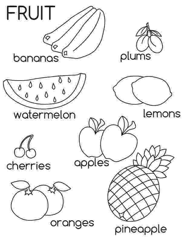 picture of fruits for colouring free printable fruit coloring pages for kids for colouring picture of fruits 