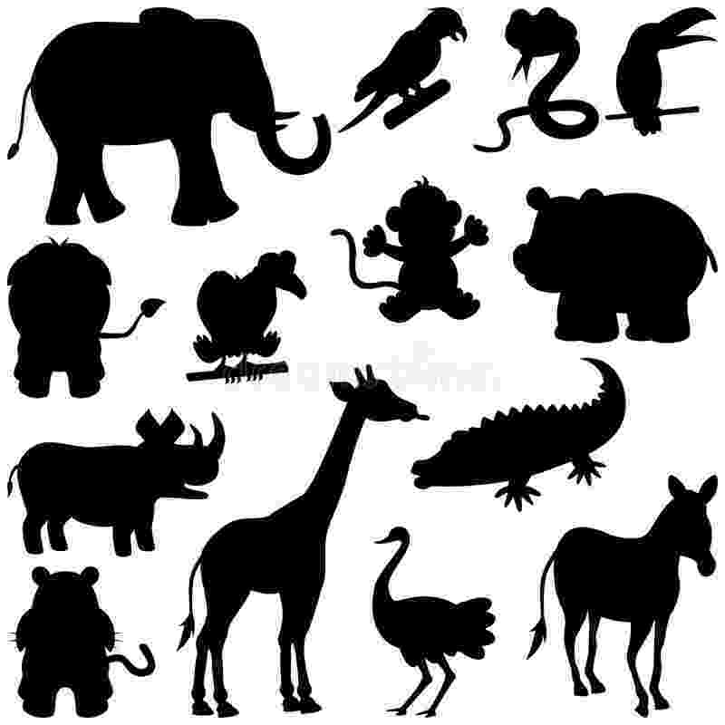 pictures african animals marine animals silhouettes set stock vector illustration animals pictures african 