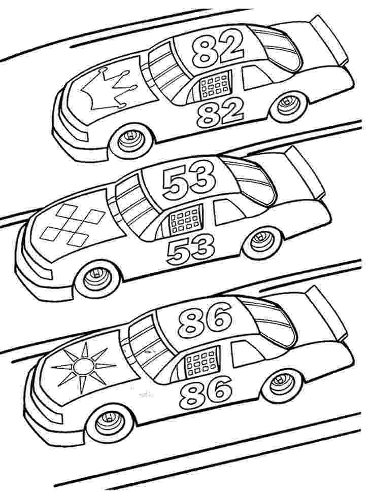 pictures of race cars to color three different race car coloring page free printable race pictures to color cars of 