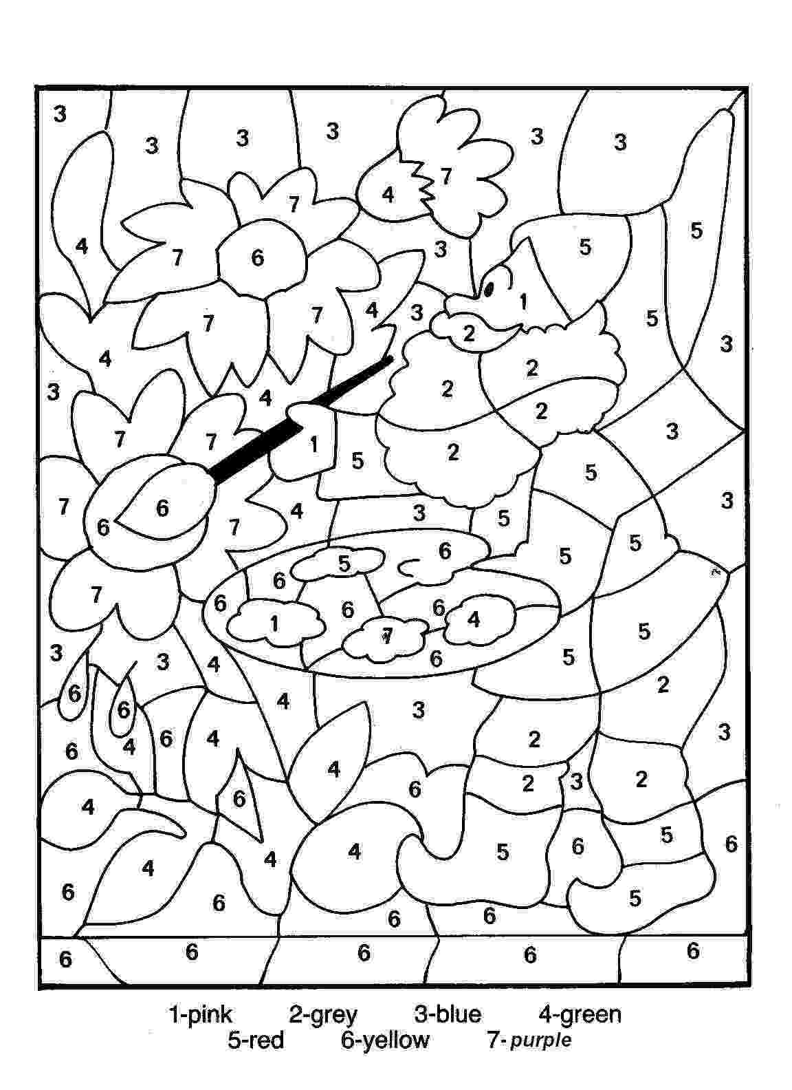 pictures to color by number color by number coloring pages to download and print for free by to pictures number color 