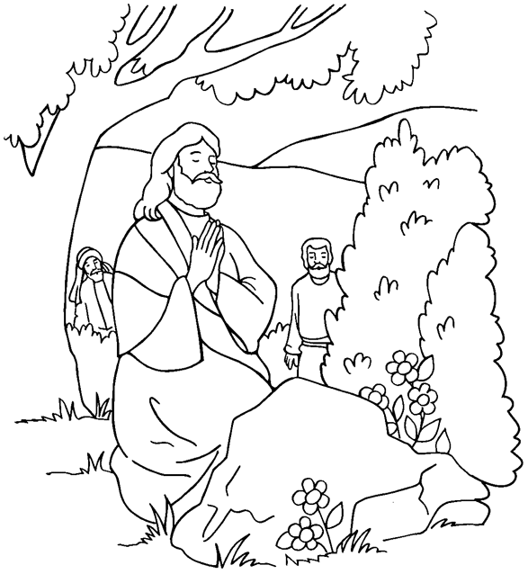 prayer coloring pages jesus praying in the garden pages coloring prayer 