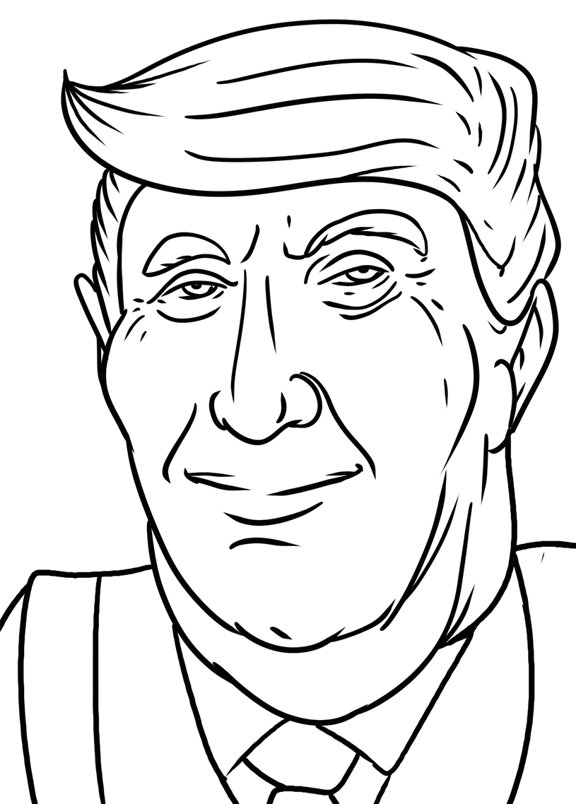 president trump coloring pages celebrities coloring pages free printable coloring pages trump president coloring pages 