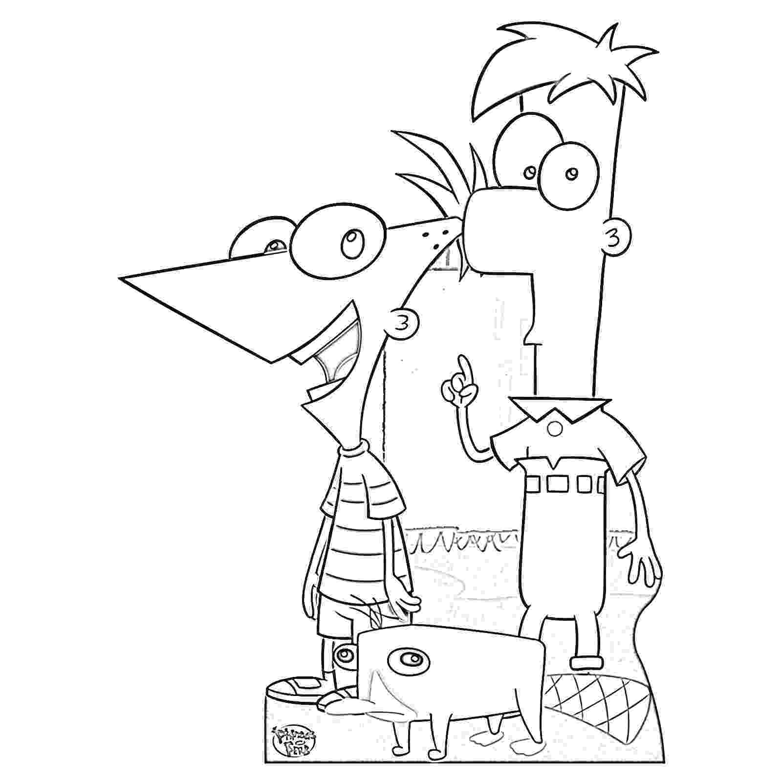print out coloring pages free printable phineas and ferb coloring pages for kids out pages coloring print 