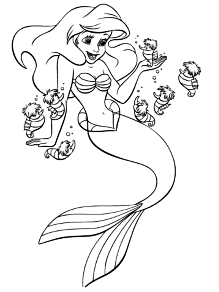 printable ariel coloring pages sebastian and ariel coloring pages for girls printable printable ariel pages coloring 