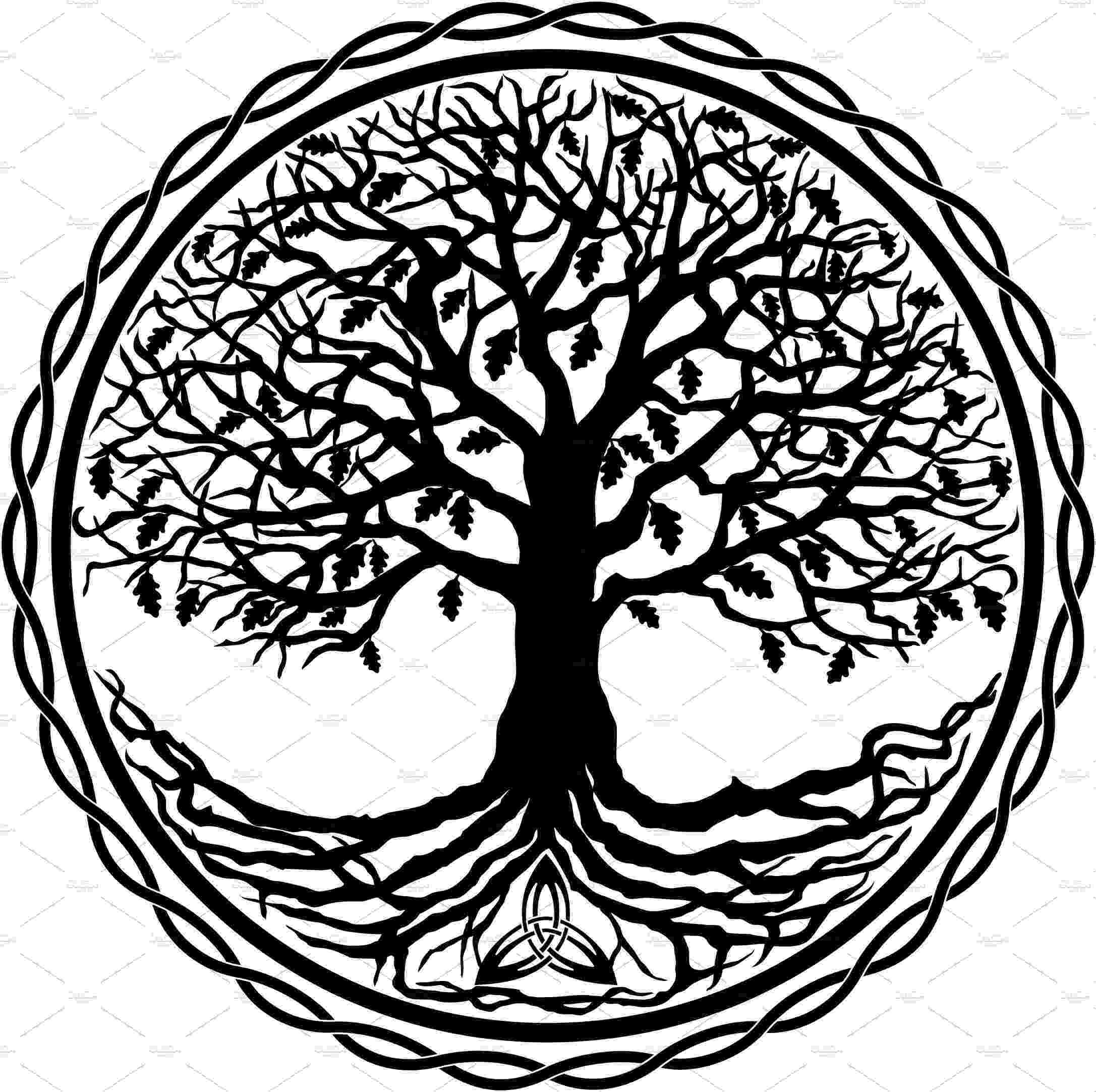 printable tree of life celtic tree of life silhouette illustrations creative tree printable life of 