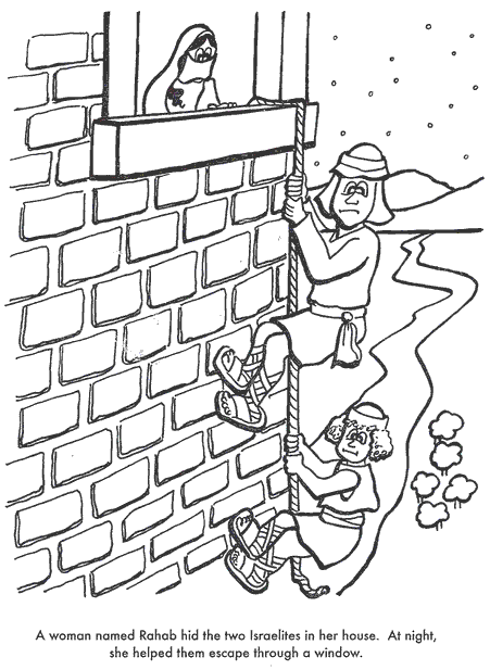 rahab coloring page rahab helps the spies coloring page free printable rahab coloring page 