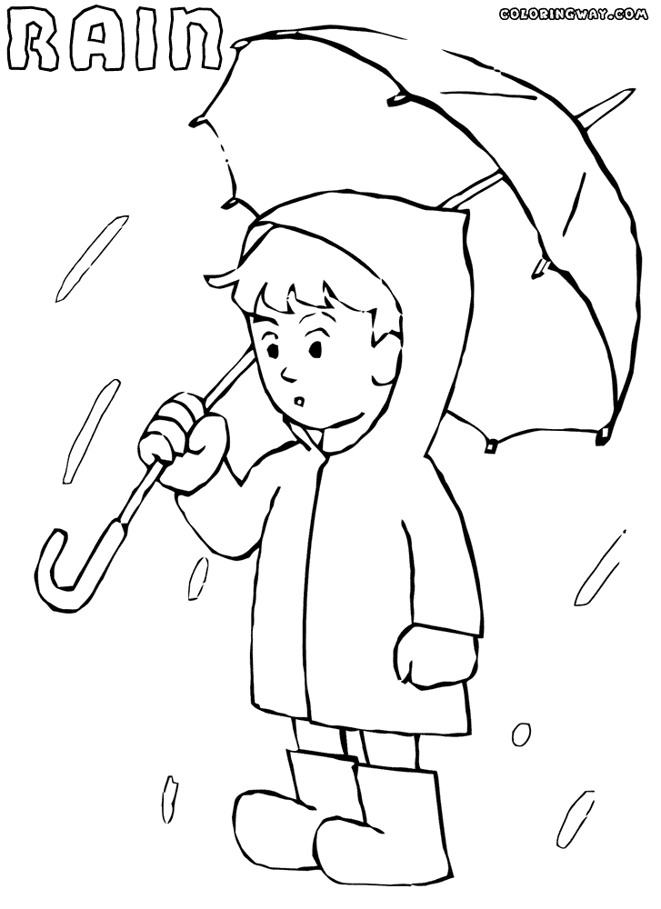 rain coloring page rain gear coloring page coloring pages umbrella page rain coloring 
