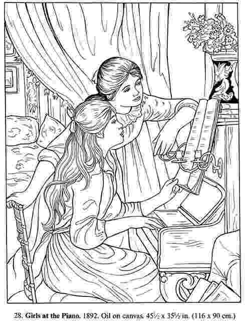 renoir coloring pages on the terrace by renoir coloring pages grown ups coloring renoir pages 