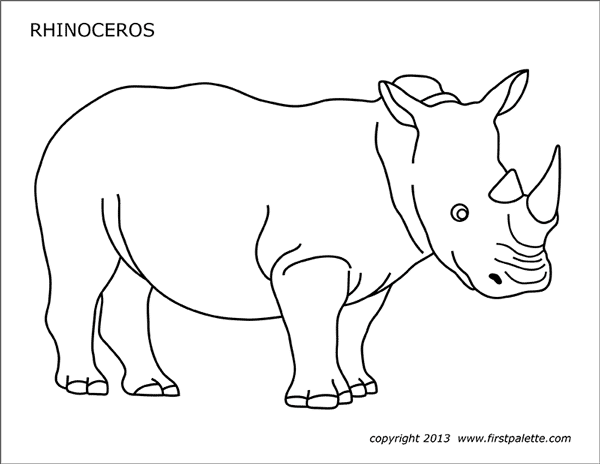 rhino pictures to print free printable rhinoceros coloring pages for kids to rhino pictures print 