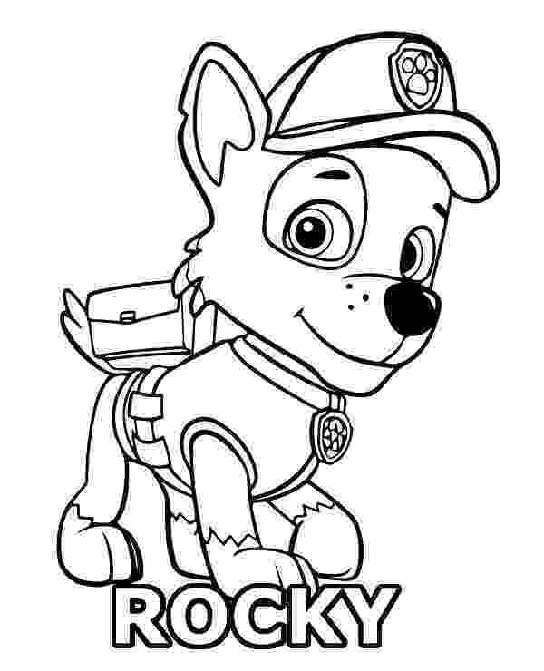 rocky from paw patrol rocky coloring page free paw patrol coloring pages patrol rocky paw from 