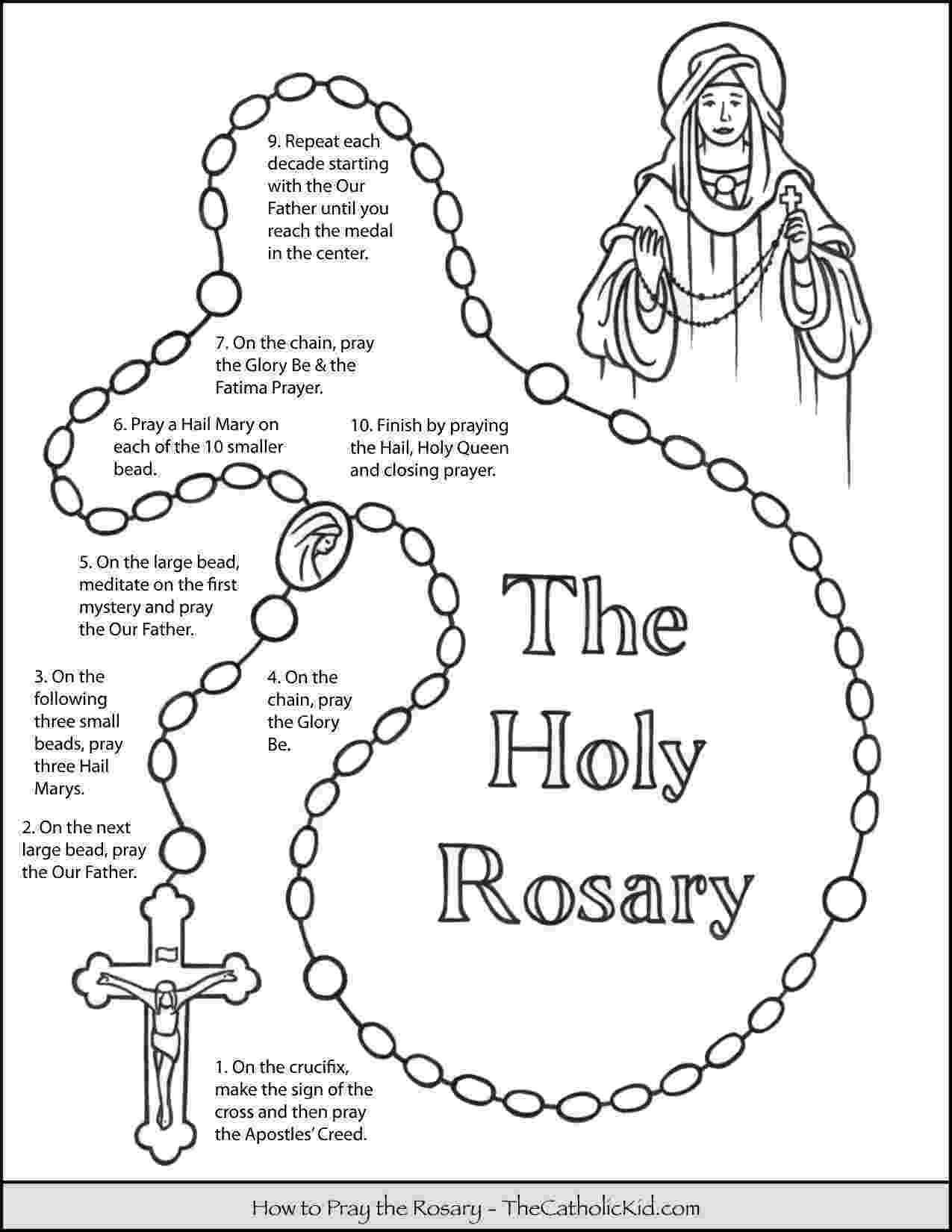 rosary coloring page rosary coloring pages family in feast and feria coloring page rosary 