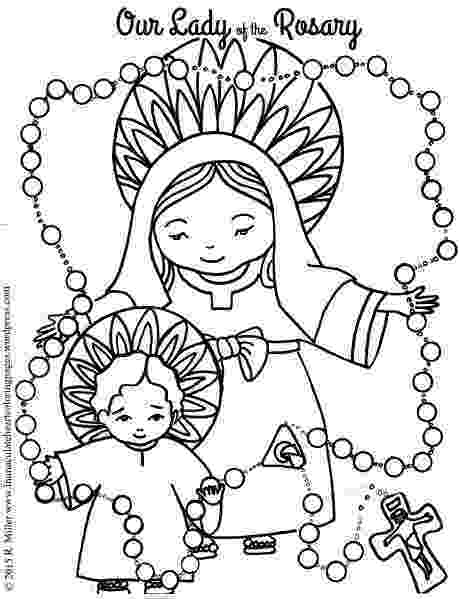 rosary coloring page rosary picture to color rosary coloring sheet hail rosary page coloring 