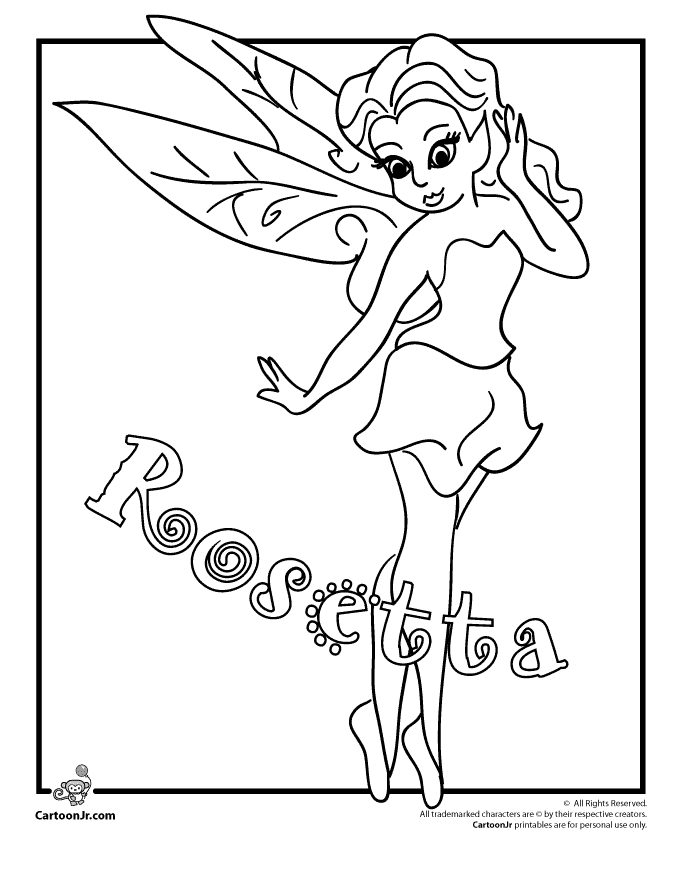 rosetta fairy coloring pages rosetta disney fairies coloring page cartoon jr fairy fairy pages rosetta coloring 