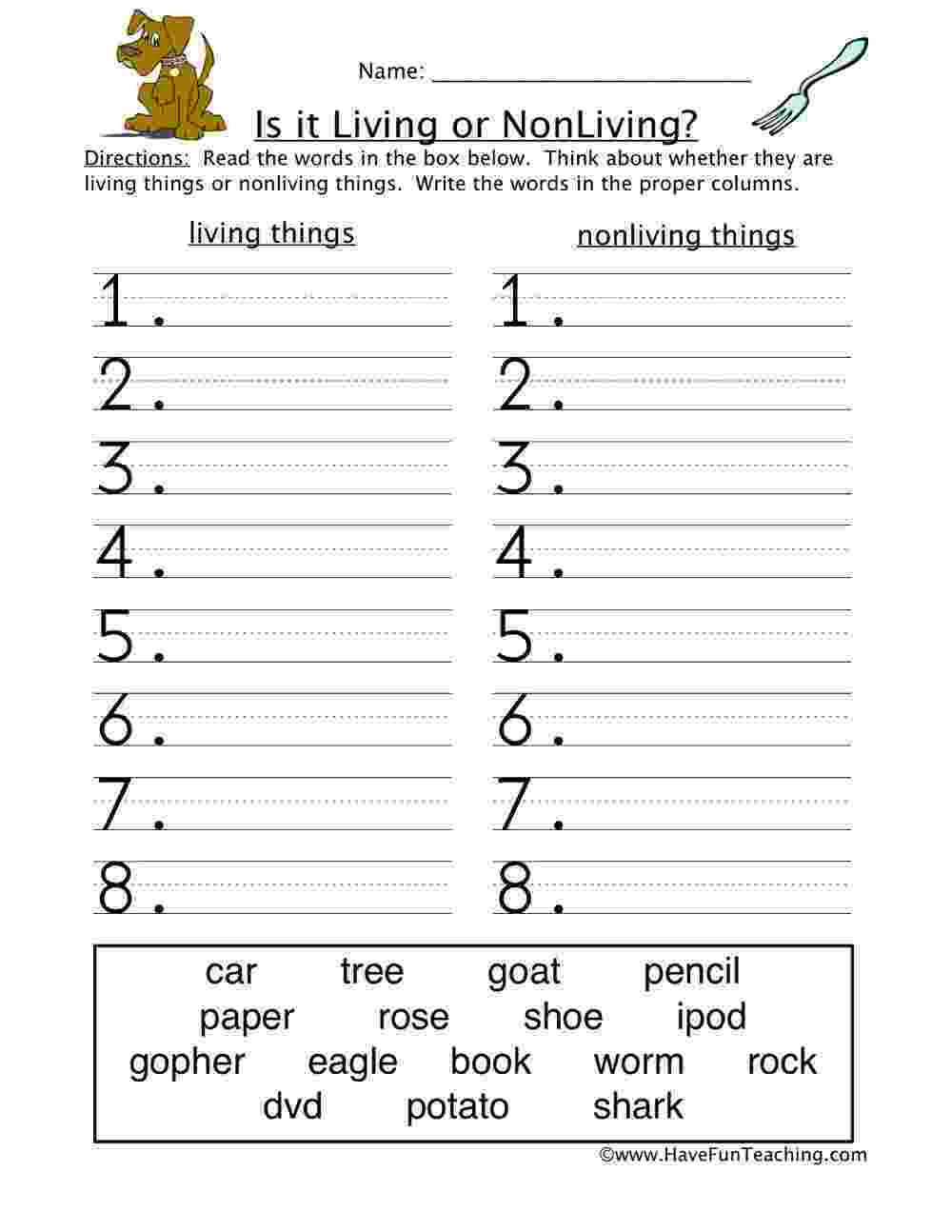 science worksheets for grade 1 living and nonliving things living things worksheet worksheets living things and science for nonliving worksheets grade 1 