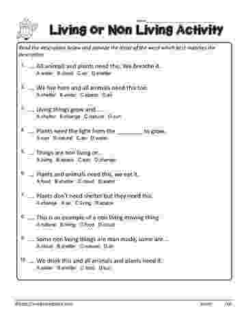 science worksheets for grade 1 living and nonliving things non living things first grade science worksheet science living grade worksheets things for nonliving and 1 science 
