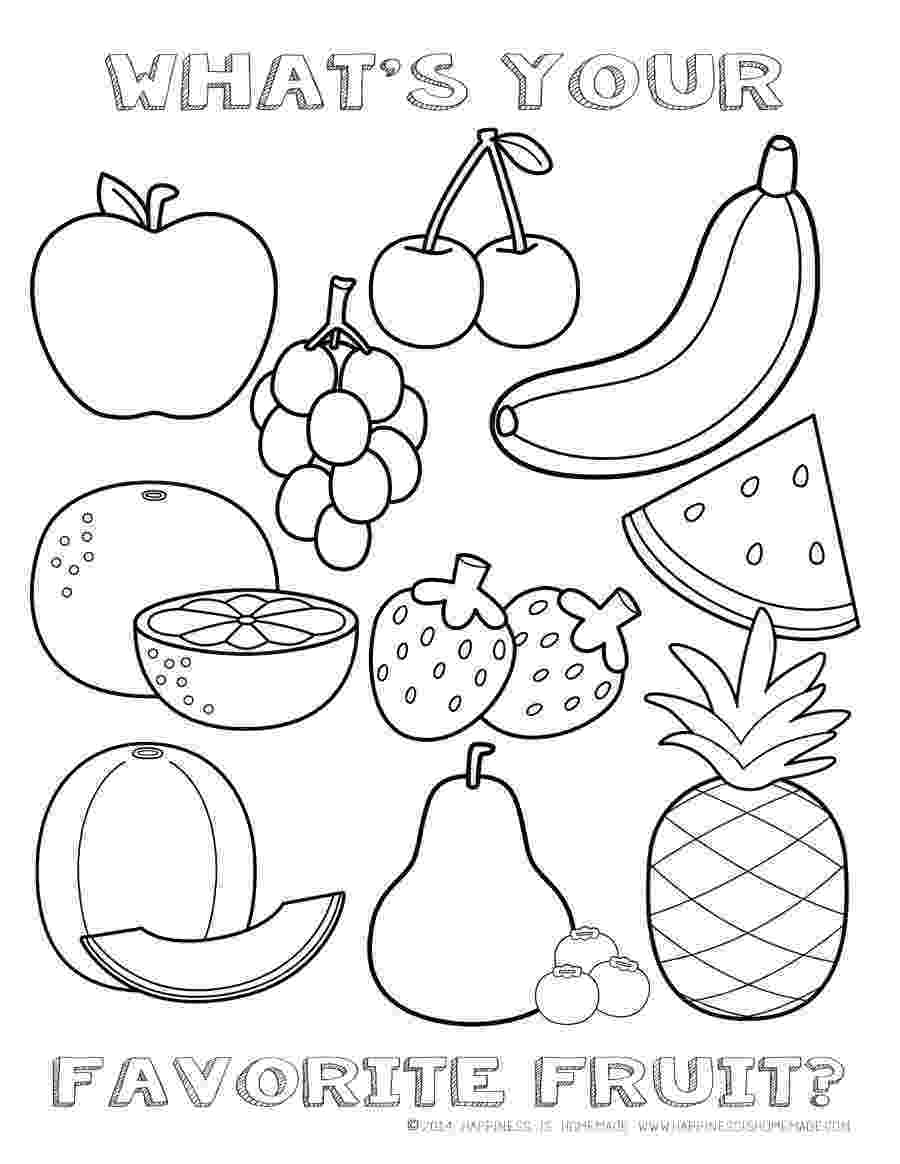 shapes of fruits to color free fruit coloring page happiness is homemade fruit shapes color to fruits of 