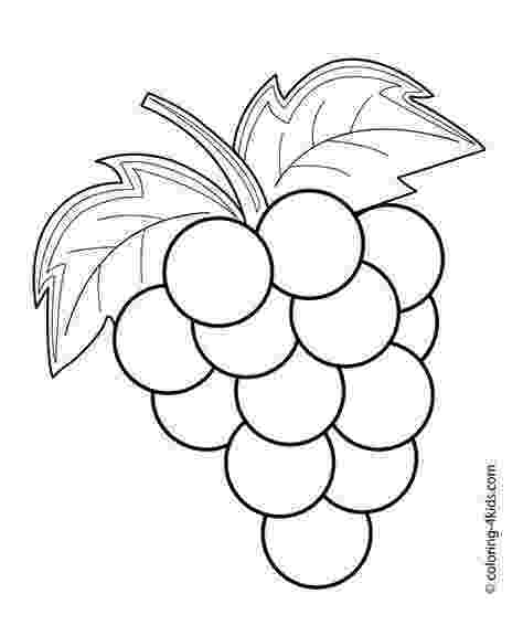 shapes of fruits to color grapes fruits and berries coloring pages for kids of to fruits shapes color 