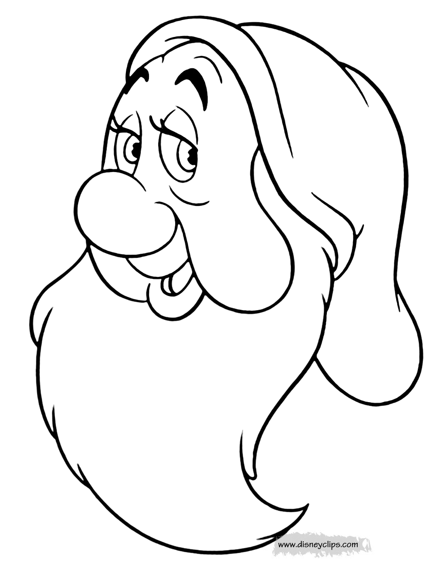 sleepy dwarf snow white and the seven dwarfs coloring pages 4 sleepy dwarf 