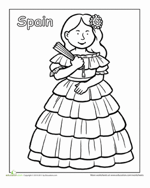 spain coloring pages flag of spain for kids jessica simpson pages coloring spain 
