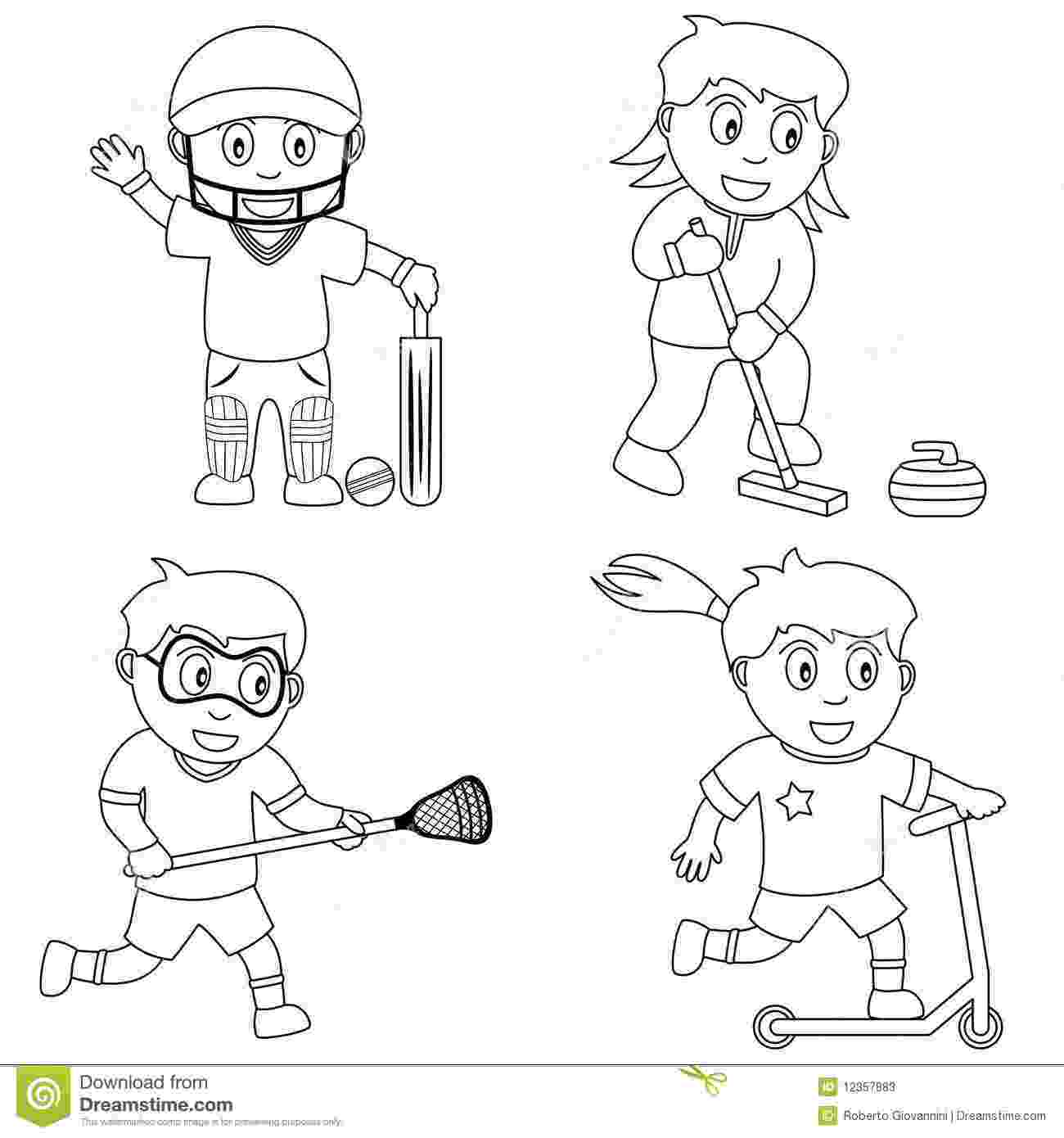 sports colouring coloring sport for kids 6 stock vector illustration of sports colouring 