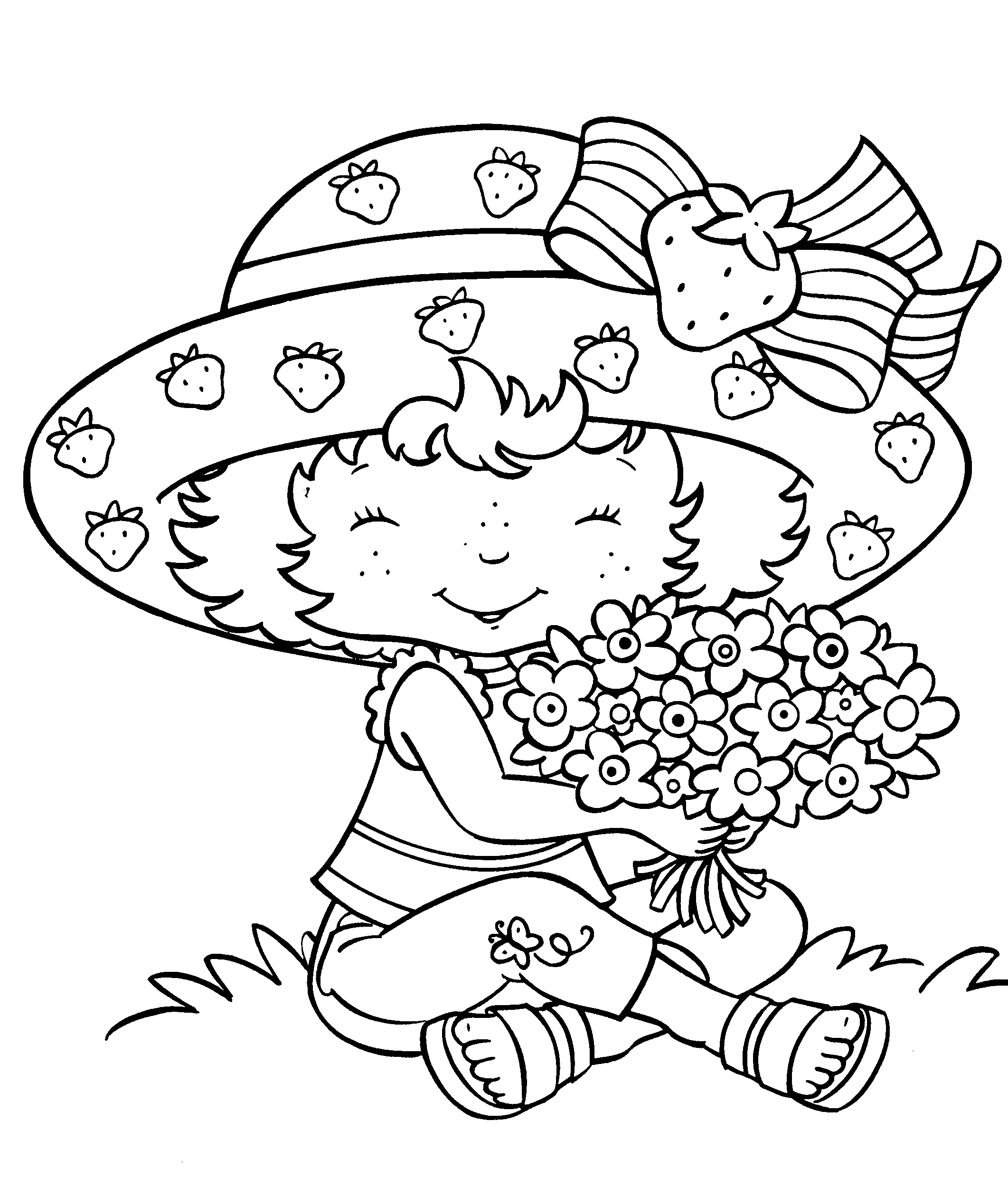 strawberry coloring pages strawberry plant drawing at getdrawingscom free for pages strawberry coloring 