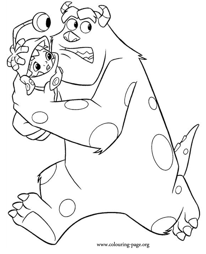 sulley coloring page sulley and boo at bedtime coloring pages hellokidscom coloring page sulley 