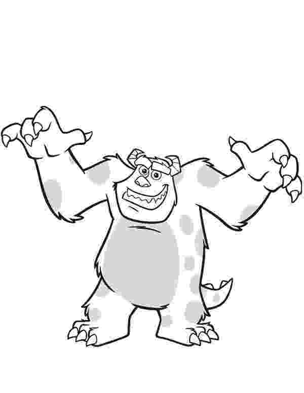sulley coloring page sulley is trying to scare you in monsters inc coloring coloring page sulley 