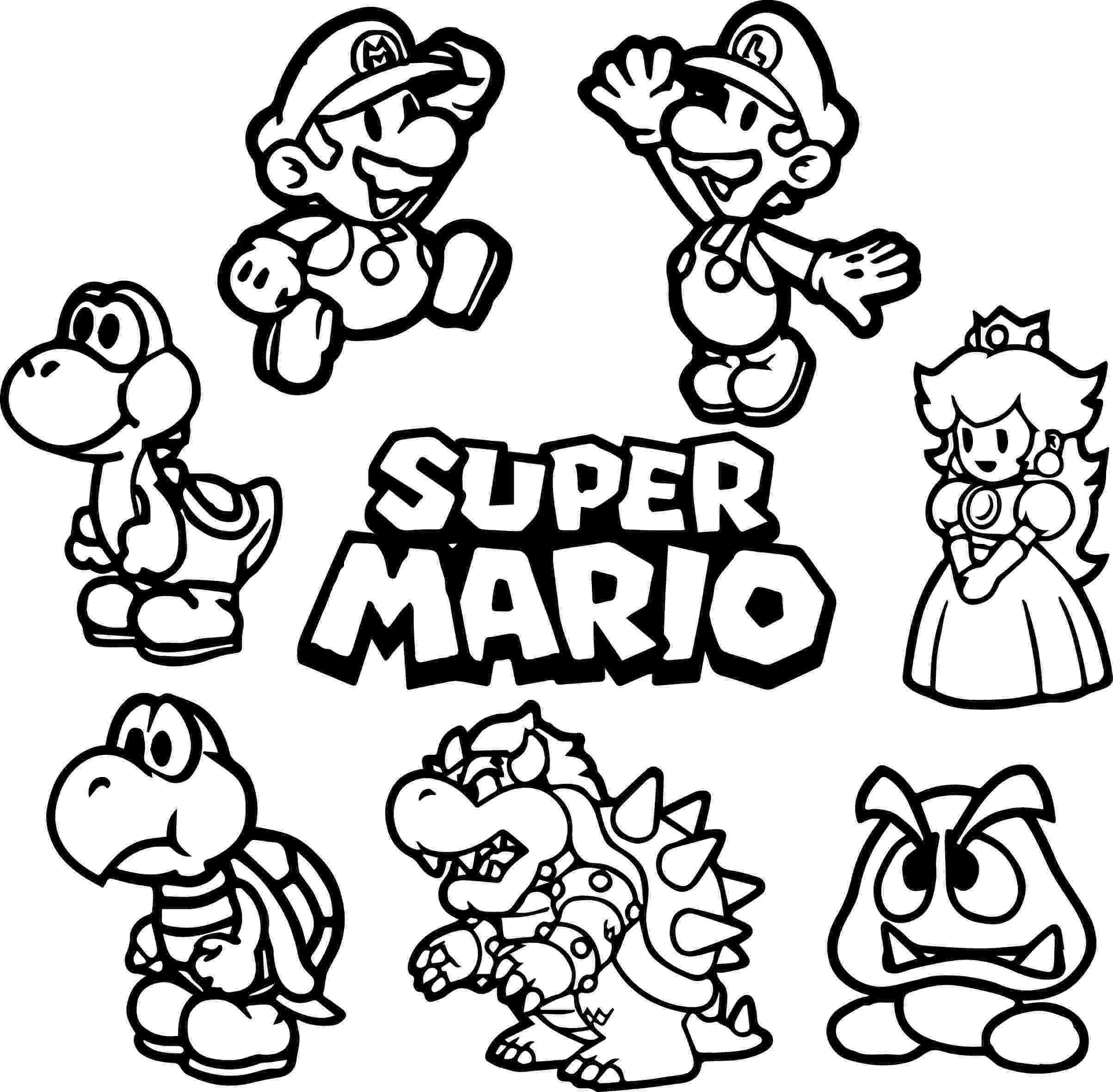 super mario bros pictures to print and colour mario characters coloring pages getcoloringpagescom mario to bros colour super and pictures print 