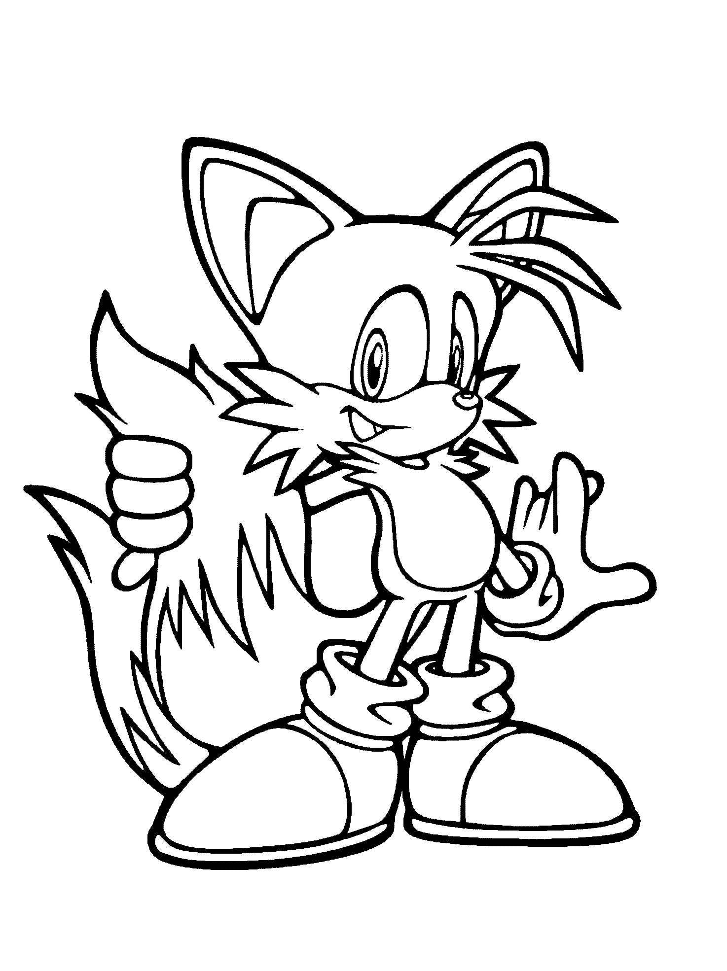 tails coloring pages tails with peace sign coloring page h m coloring pages pages tails coloring 