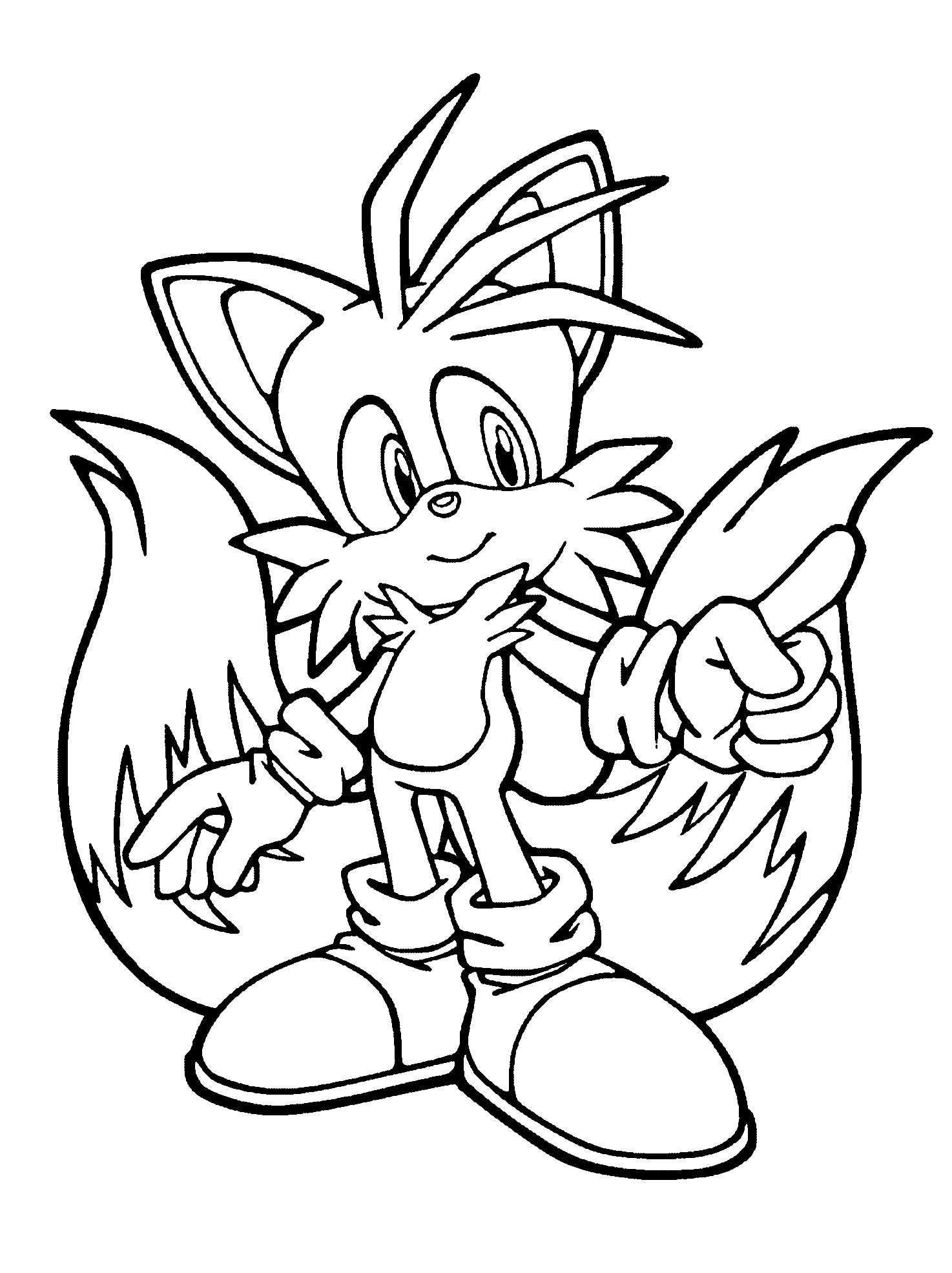 tails coloring pages the happy tails in sonic coloring page coloring books coloring tails pages 