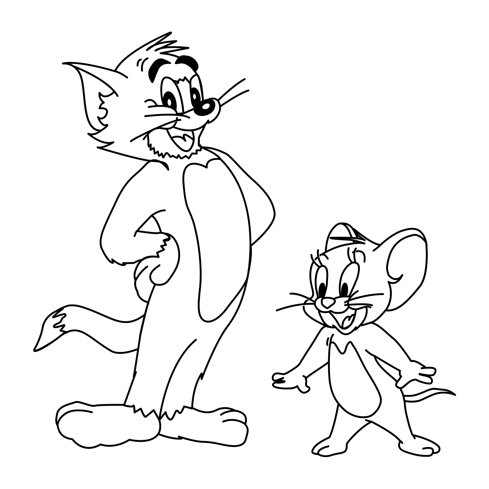 tom and jerry coloring page free printable tom and jerry coloring pages for kids coloring jerry tom and page 