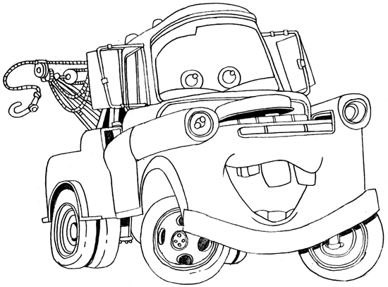 tow mater coloring pages printabl images with cars characters tow mater coloring sheet tow pages mater coloring 