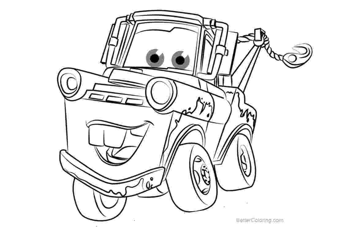 tow mater coloring pages tow mater from cars 3 coloring pages free printable coloring tow mater pages 